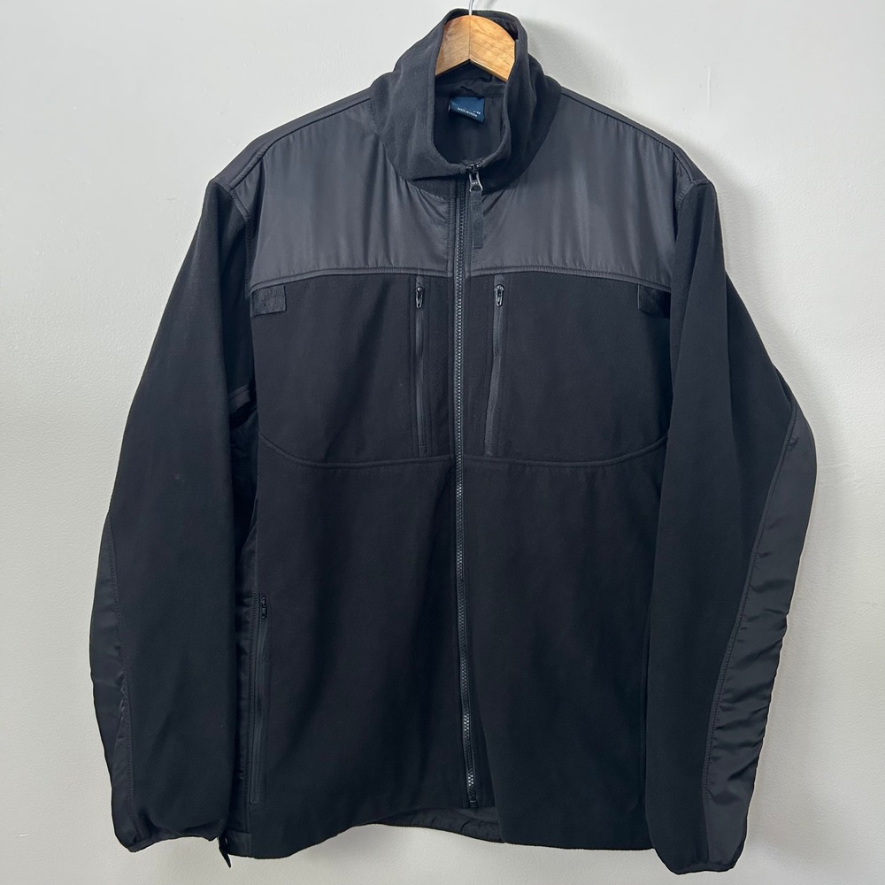 Propper Jacket Mens Large Black Softshell Fleece‎ Tactical Military Utility